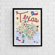 Texas Map Poster