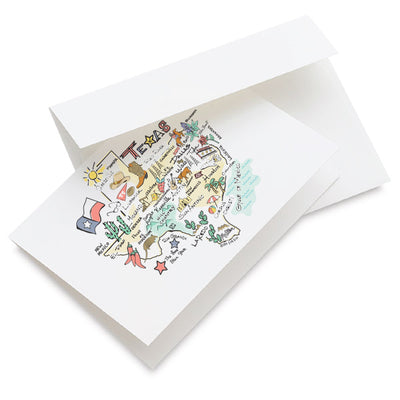 Texas Map Greeting Card