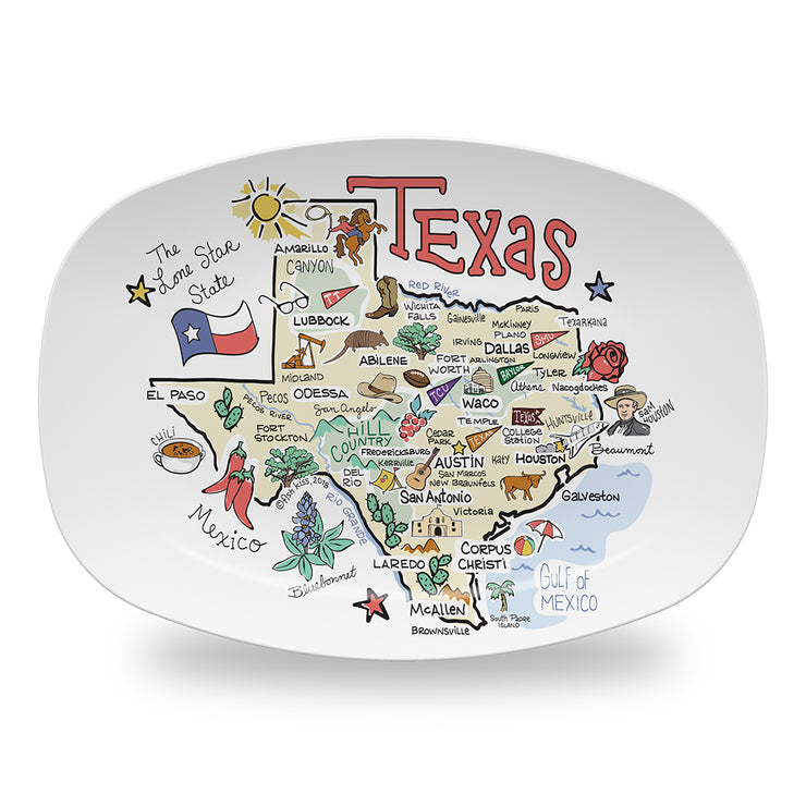 Texas Map Platter