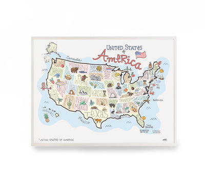 America Map Print