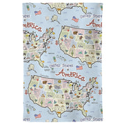 America Map Repeat Kitchen Towel