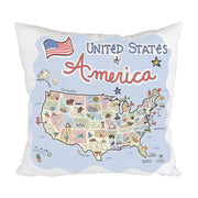 America Map Pillow