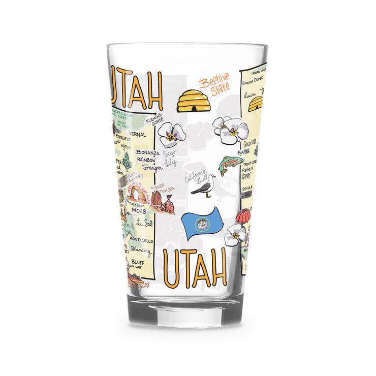 Utah 16 oz. Glass
