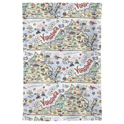 Virginia Map Repeat Kitchen Towel