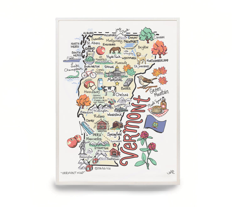 Vermont Map Print