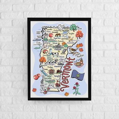 Vermont Map Poster