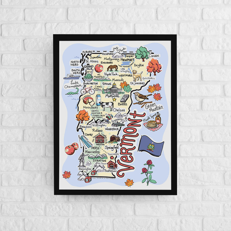 Vermont Map Poster