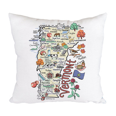 Vermont Map Pillow