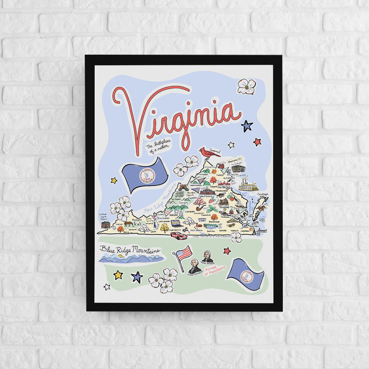 Virginia Map Poster