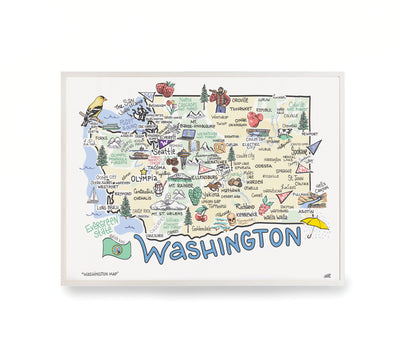 Washington Map Print