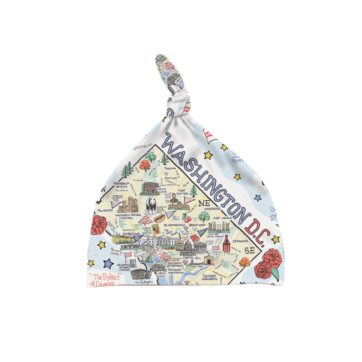 ORGANIC COTTON - Washington DC Map Baby Hat