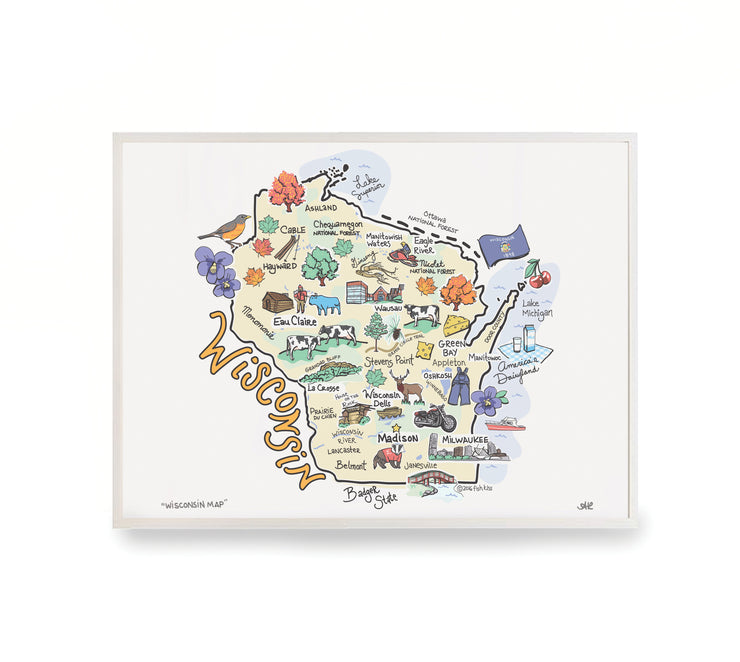 Wisconsin Map Print