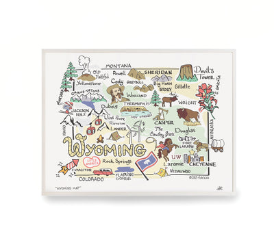 Wyoming Map Print