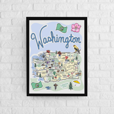 Washington Map Poster