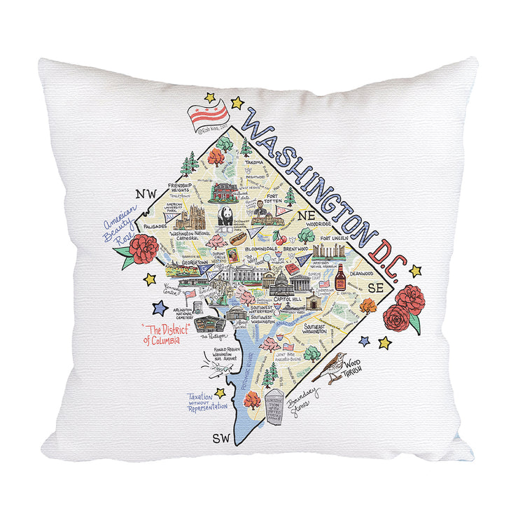 Washington D.C. Map Pillow
