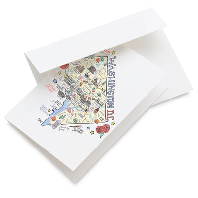 Washington D.C. Map Greeting Card