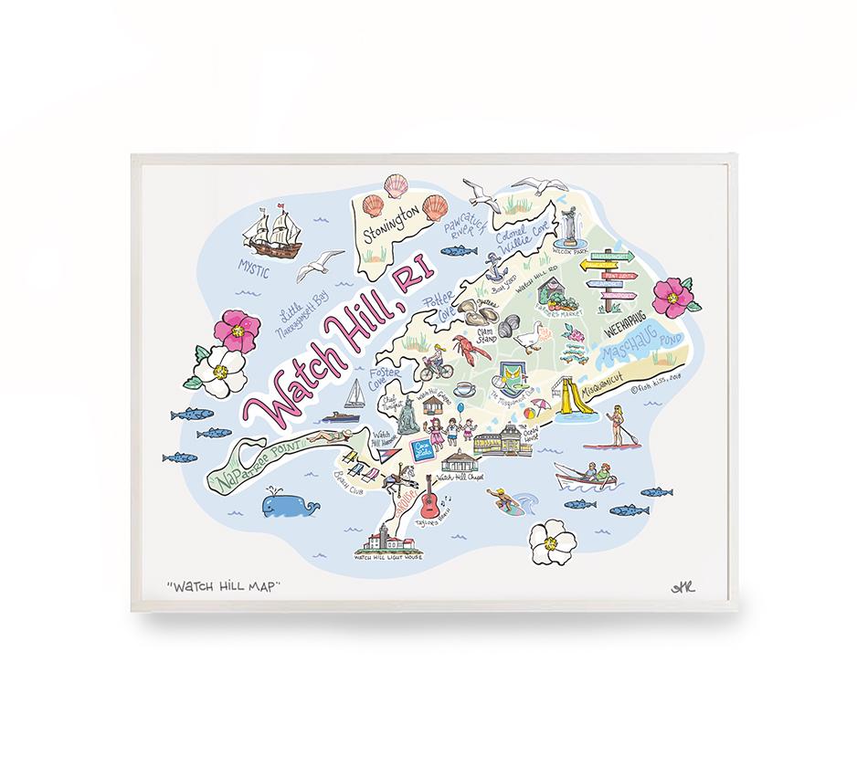 Watch Hill Map Print