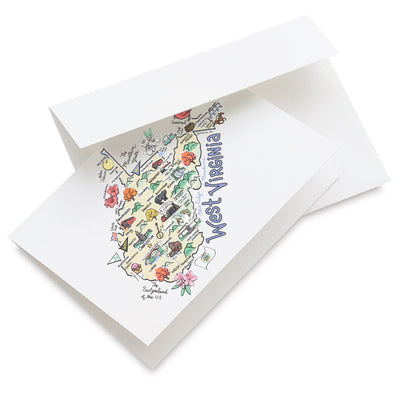 West Virginia Map Greeting Card