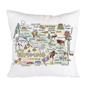 Wyoming Map Pillow