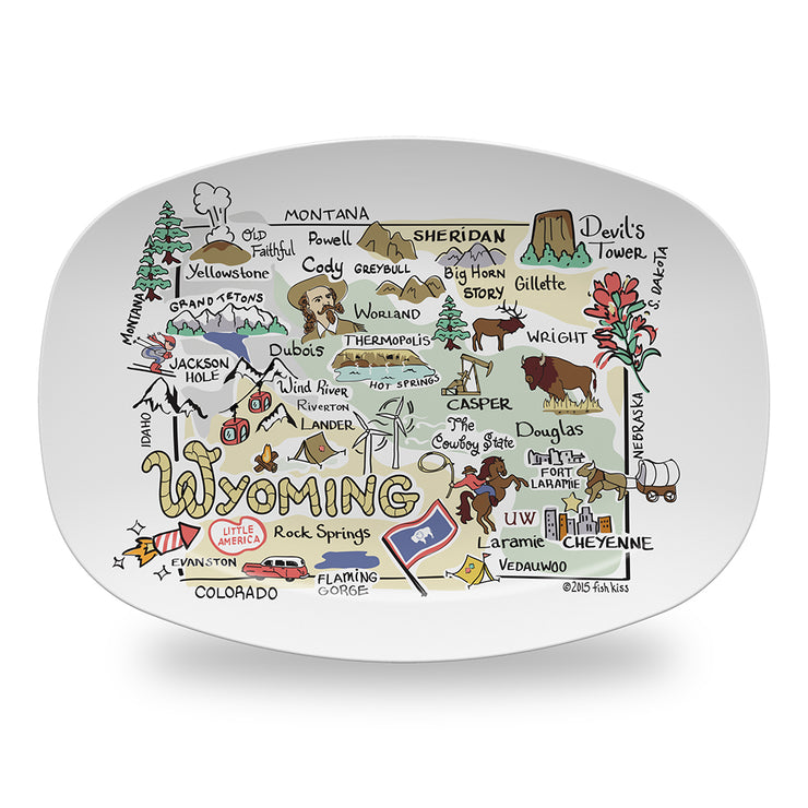 Wyoming Map Platter