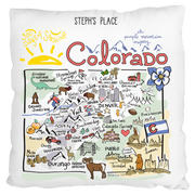 Custom Colorado Map Pillow