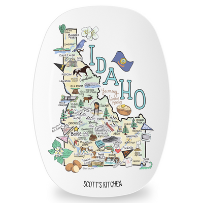 Custom Idaho Map Platter