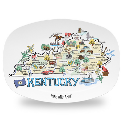 Custom Kentucky Map Platter