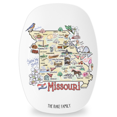 Custom Missouri Map Platter