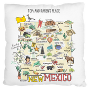 Custom New Mexico Map Pillow