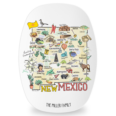 Custom New Mexico Map Platter
