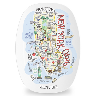 Custom New York City Map Platter