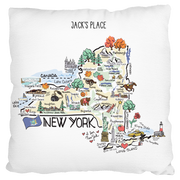 Custom New York Map Pillow