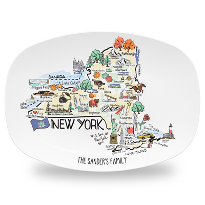 Custom New York Map Platter