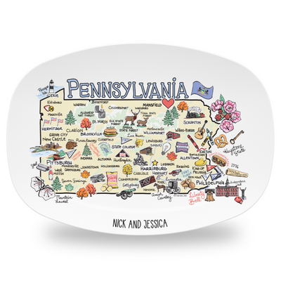 Custom Pennsylvania Map Platter