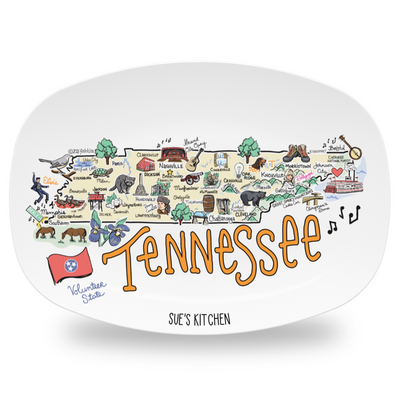 Custom Tennessee Map Platter