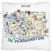 Custom Washington Map Pillow